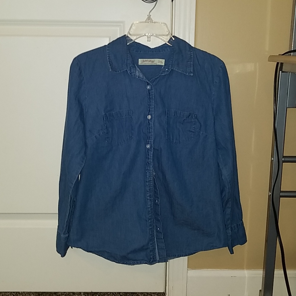 Blue button down shirt